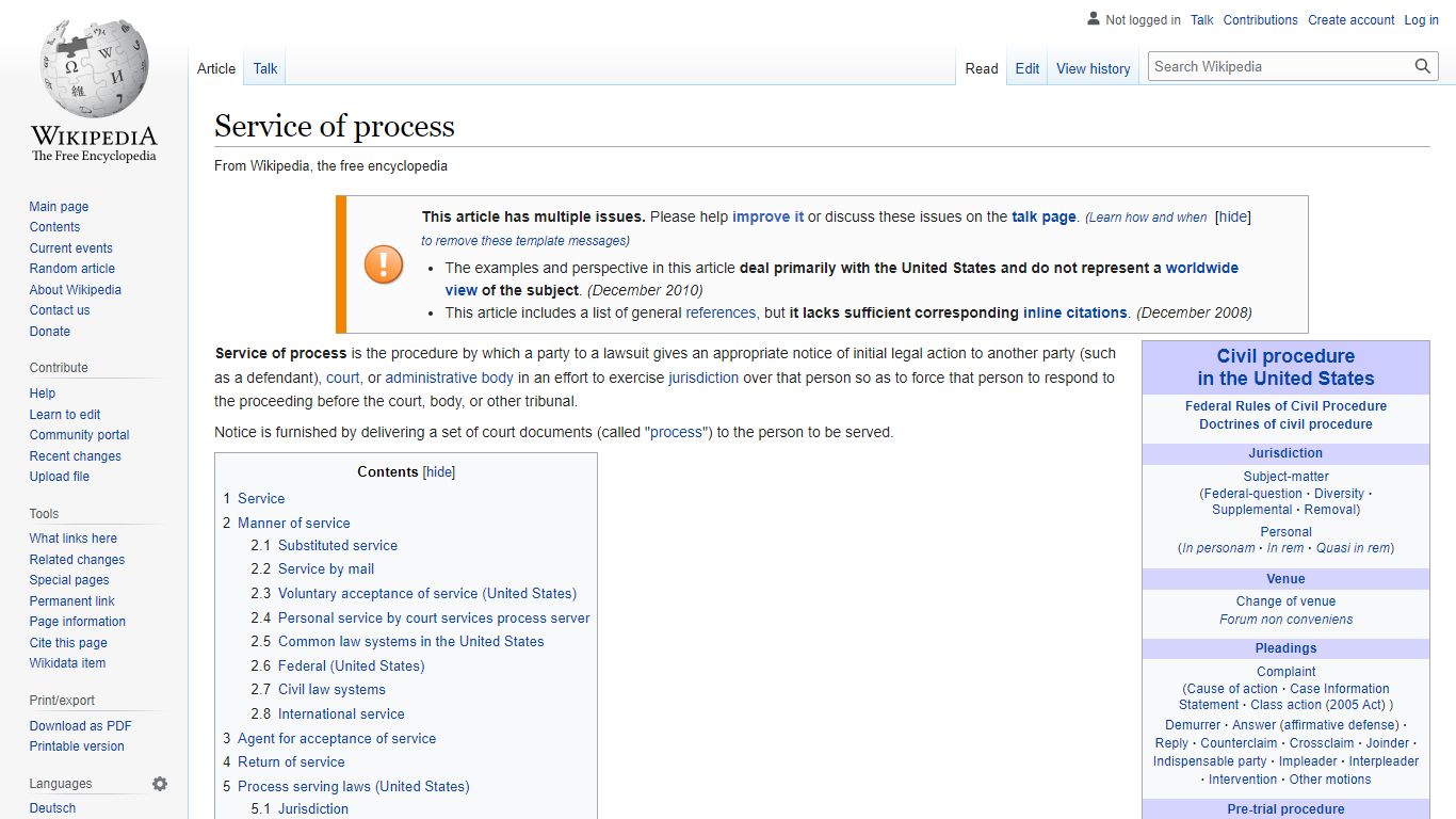 Service of process - Wikipedia